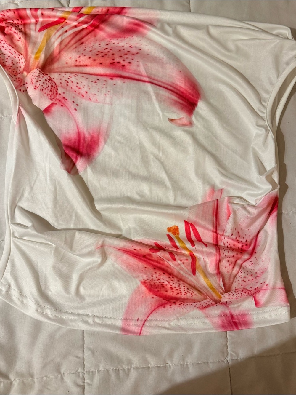 SHEIN White  floral of the shoulder